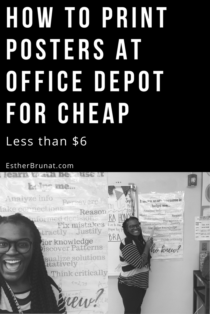 How to Print Posters for Cheap at Office Depot – Esther Brunat